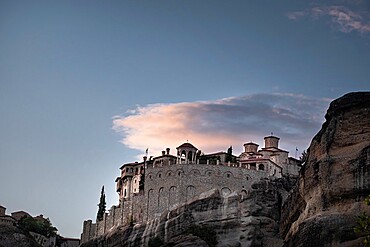 Close up on Varlaam Monastery, Meteora, UNESCO World Heritage Site, Thessaly, Greece, Europe