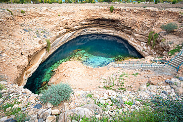 Bimmah sinkhole with turquoise water, Oman, Middle East