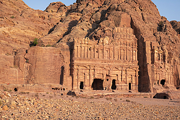 Palace tomb at sunset, Petra, UNESCO World Heritage Site, Jordan, Middle East