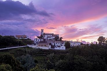 Sunset colors over Santo Antonio de Nordestinho village on Sao Miguel Island, Azores Islands, Portugal, Atlantic, Europe