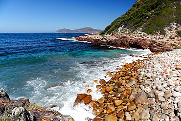 Looking south towards Cape Point over False Bay, Cape Point Nature Reserve, near Cape Town, South Africa, Africa