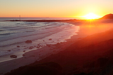 Witsand Beach at sunset, near Kommetjie, Cape Town, South Africa, Africa