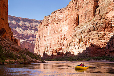 Rafters on the Colorado River through the Grand Canyon, Arizona, United States of America, North America