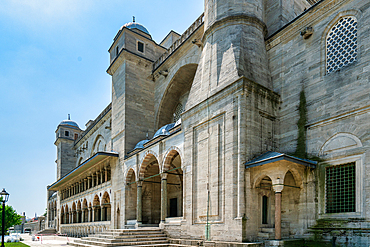 Suleymaniye Mosque entrance in Istanbul, Turkey