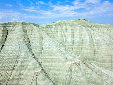 Davutoglu grey mountains drone aerial view on a dry landscape in Turkey