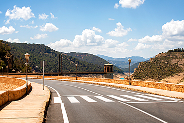 Road of Francisco Abellan Dam, Granada, Andalusia, Spain, Europe