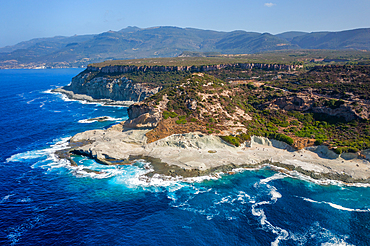 Cane Malu, aerial drone landscape, Sardinia, Italy, Mediterranean, Europe