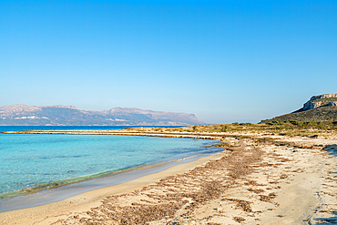 Lefki beach with turquoise water in Elafonisos island, Greece