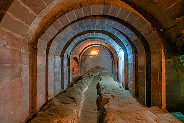 Derinkuyu underground massive city arches structure in Cappadocia, Turkey
