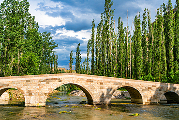 Selime stone bridge in the Ihlara valley in Cappadocia, Turkey