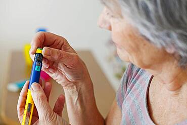 Treating diabetes in elderly person.