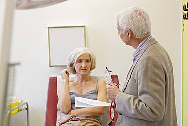Elderly person in consultation