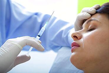 Botox treatment, woman