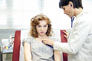 Auscultation, woman