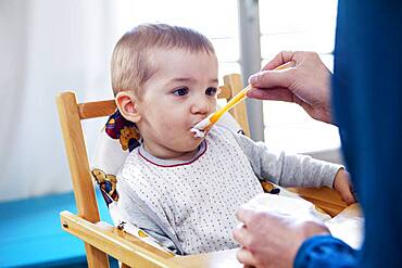 Child eating a meal