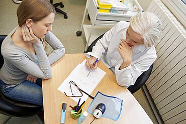 Woman in consultation