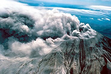 Day after eruption of Mount St. Helens