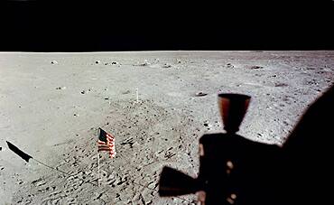 Apollo 11, Tranquility Base and American Flag, 1969