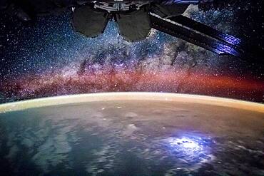 Lights Above and Below the ISS