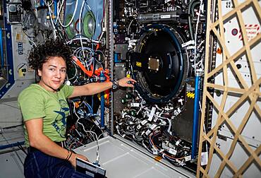 Astronaut Jessica Meir on the ISS