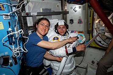 Astronauts Jessica Meir and Christina Koch