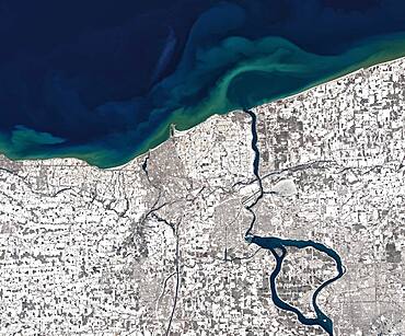 Niagara River in Winter, Satellite Image