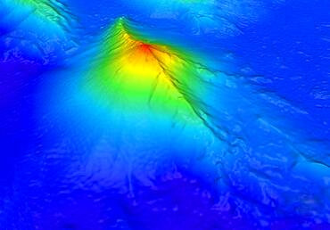 West Mata Volcano, Bathymetric Map