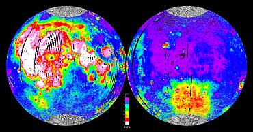 Moon, Iron Content Global Map