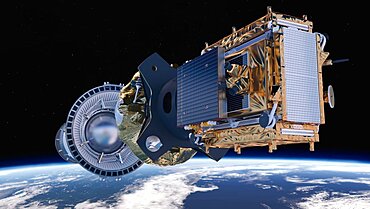 Sentinel-1B satellite deployment, artwork