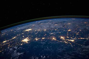 Gulf Coast at Night from Space