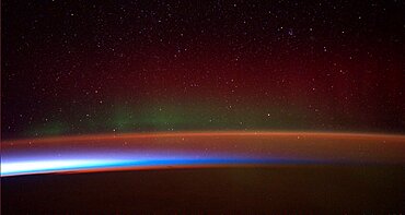 Aurora australis, ISS Image, 2014