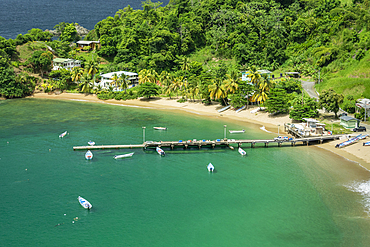 Parlatuvier Bay on north coast of Tobago island, Trinidad & Tobago.