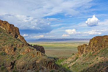 Pike Creek Trail on Steens Mountain looking east over the Alvord Desert in eastern Oregon.