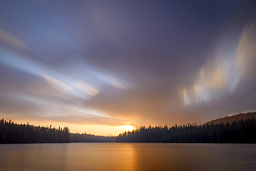 Sunrise at Bobby Lake, Cascade Mountains, Oregon.