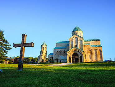 Bagrati Cathedral at sunrise, Kutaisi, Imereti, Georgia (Sakartvelo), Central Asia, Asia