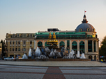 Colchis fountain in Colchis Square in Kutaisi, Imereti, Georgia (Sakartvelo), Central Asia, Asia