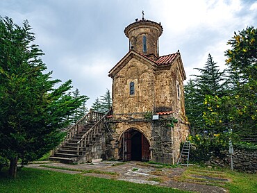 One of the towers at Martvili Monastery in Martvili, Samegrelo, Sakartvelo (Georgia), Central Asia, Asia