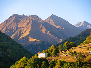 The Caucasus mountains on the Military Highway from Tbilisi to Kazbegi, Georgia (Sakartvelo), Central Asia, Asia