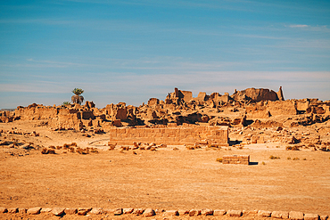 Ruins of the ancient village of Germa, capital of the Garamantes empire, in the Fezzan region, Libya, North Africa, Africa