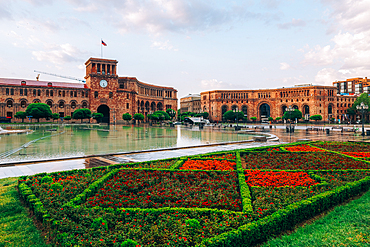 Republic Square and the Government Palace in Yerevan, Armenia (Hayastan), Caucasus, Central Asia, Asia