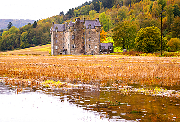 Castle Menzies, sixteenth century Scottish castle in Perthshire, Highlands, Scotland, United Kingdom, Europe