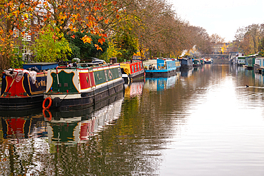 Narrowboats in Little Venice, London, England, United Kingdom, Europe