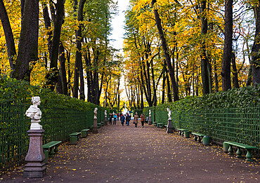 Summer Garden (Letniy sad) in autumn, St. Petersburg, Russia, Europe