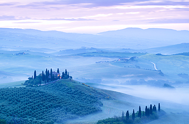 Sunrise over Belvedere, Val D’Orcia, Tuscany, Italy