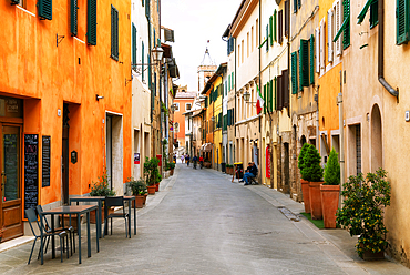 Streets of San Quirico d'Orcia, UNESCO, Tuscany, Italy