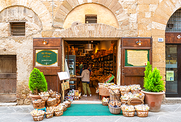 Streets of San Quirico d'Orcia, Tuscany, Italy