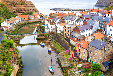 Staithes, a fishing village on the North Yorkshire Coast, England