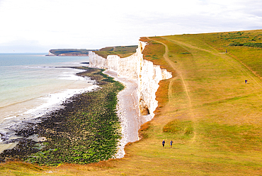 Seven Sisters cliffs walk, South Downs National Park, East Sussex, England