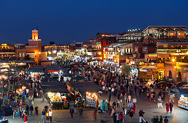 Jemaa El Fna Square at night, Marrakech, Morocco, North Africa, Africa