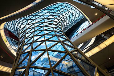 Modern Architecture in the Zeilgalerie Shopping Mall, Frankfurt, Hesse, Germany, Europe